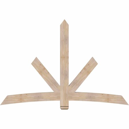Ekena Millwork Alberta Smooth Timber Gable Bracket, Douglas Fir, 84"W x 56"H x 3 1/2"D x 5 1/2"F, 16/12 Pitch GBW084X56X0406ALB00SDF